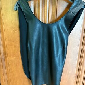 Elegant Black Sleeveless Top leather Amanda uprichard